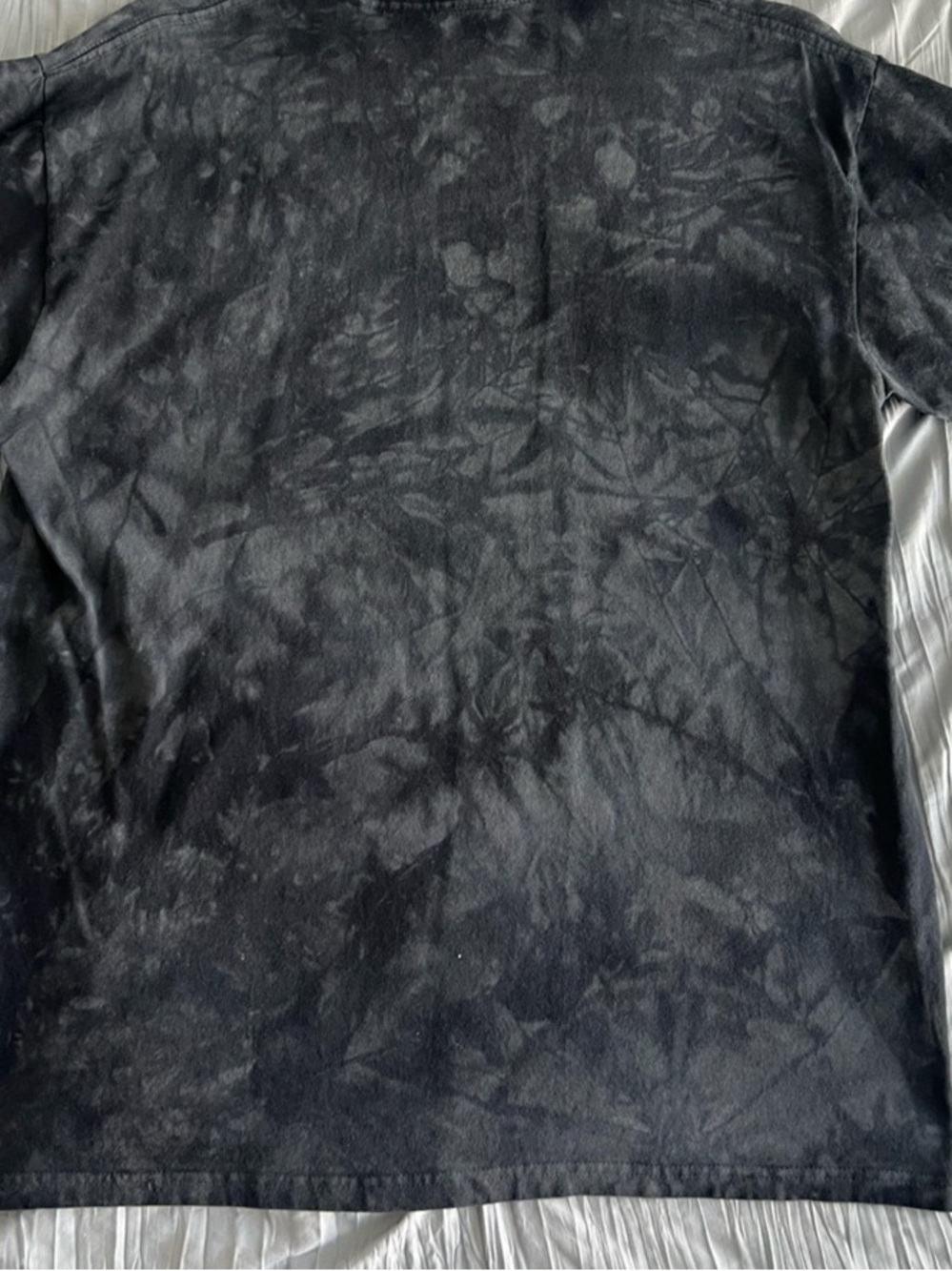Men's Black Tie-Dye Long Sleeve Shirt